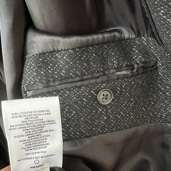 Black & Grey Express XL Men's Jacket with zip-in hooded bib - Picture 12 of 13